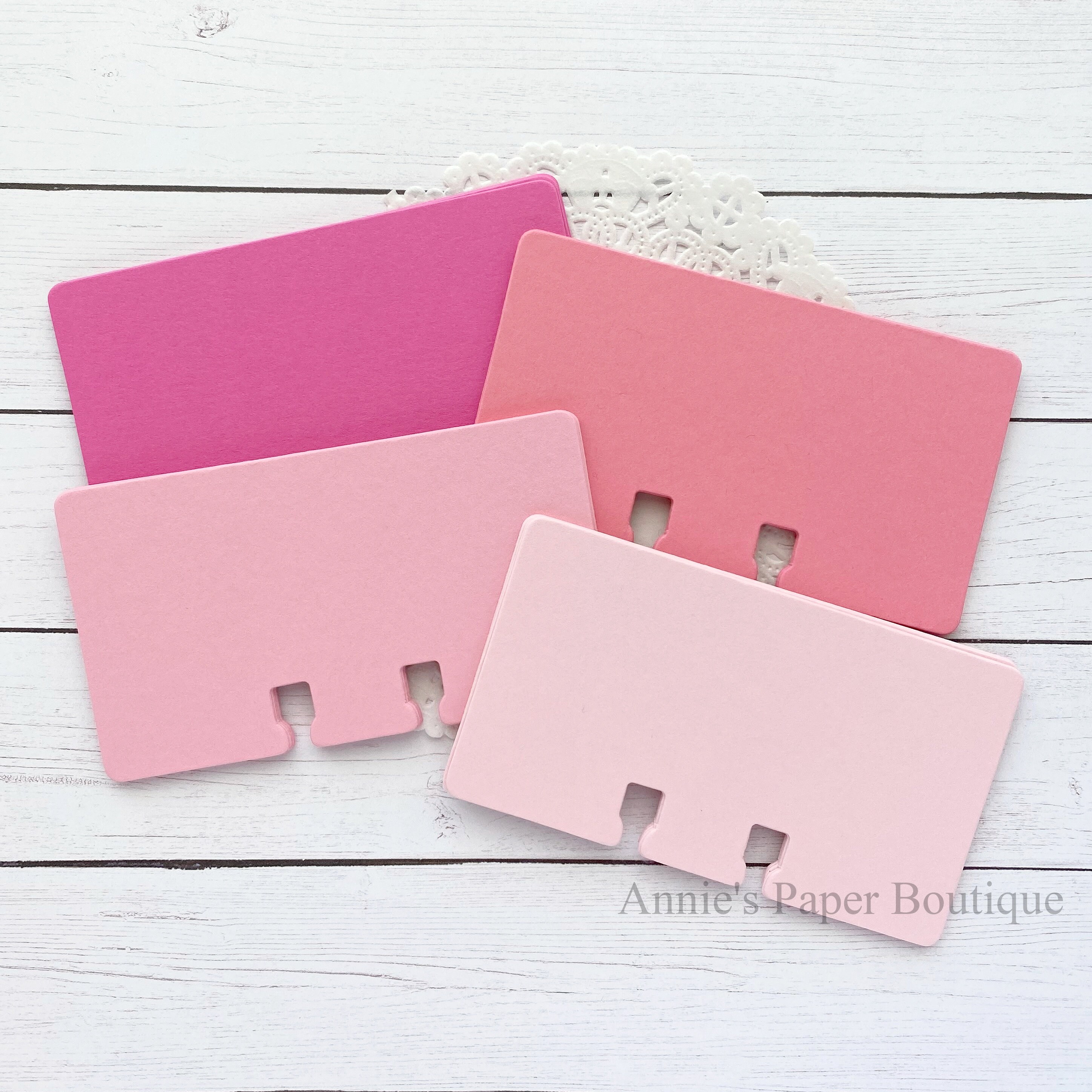 Pink File Cards 24 Rotary File Cards - Pink Color Bundle - for Journal, Scrapbook, Art ...
