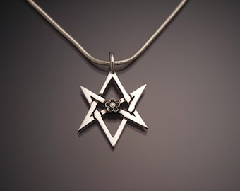 Sterling Unicursal Hexagram Pendant