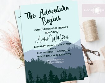 Mountain invitation | Etsy
