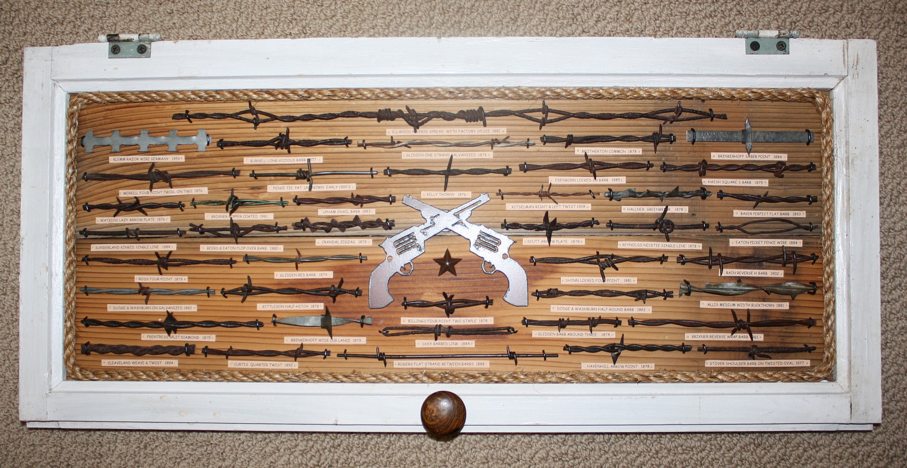 barbed wire display
