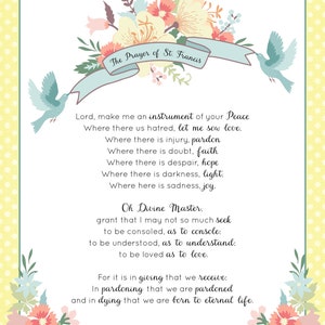 Prayer of St. Francis Poster / Art / Print - Etsy