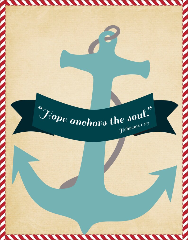 Inspirational Hope Anchors the Soul Bible Quote Poster / Print - Etsy