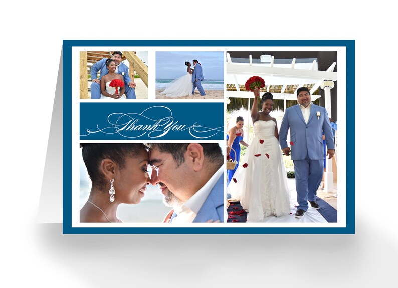 DEPOSIT Thank You Card Wedding Photo Collage