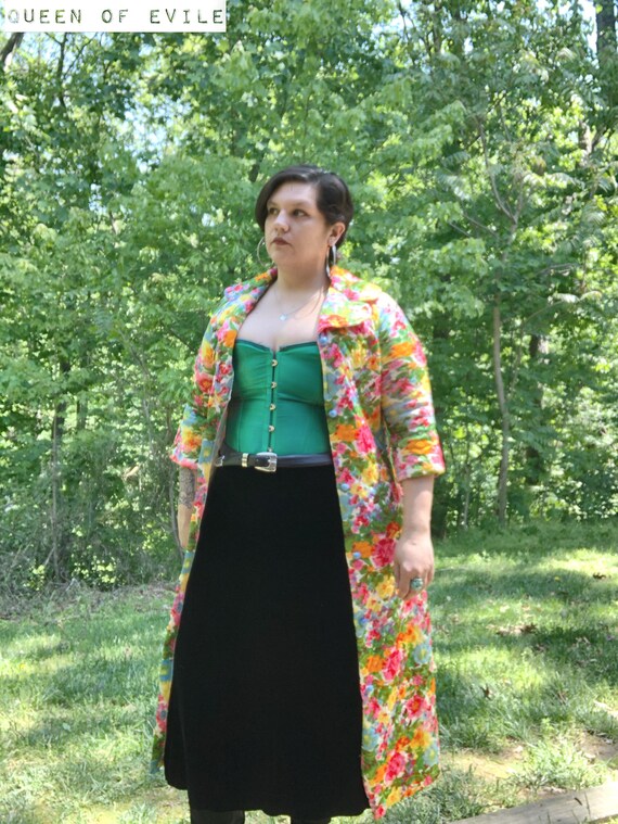 Vintage 60’s-70’s Psychedelic Floral Print Coat