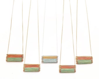 Inlay Ladder Necklace - Large