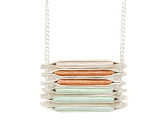 Inlay Ladder Necklace - Small