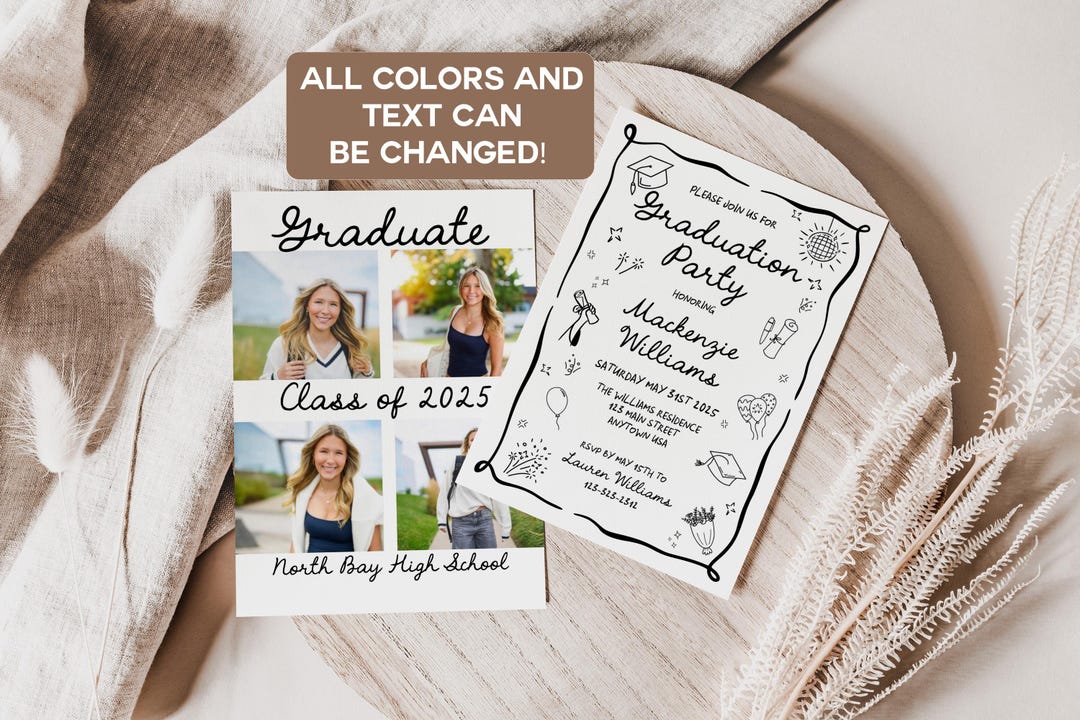 Class of 2025 Graduation Invite - Photo Grad Party Invitation ...