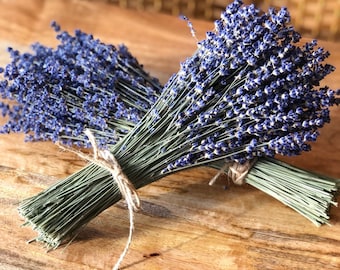 Dried Lavender Bouquet: Vibrantly Colored English Lavender Bundle, Bunch, for Wedding Flowers, for Home Decor, for Lavender Lovers