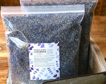 Bulk Dried Lavender Flowers: French Blend of highest grade lavender for craft, potpourri, candle, aromatherapy, sachet, by-the-pound