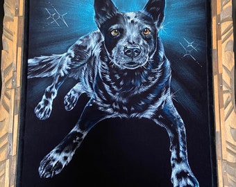 COMISIÓN pintura de terciopelo retratos de mascotas
