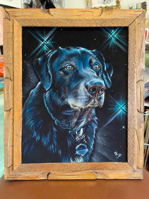 COMMISSION Velvet Painting Pet Portraits - Etsy