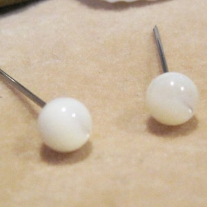 Titanium Stud Earrings / Sensitive Earrings / Allergy Free Earrings for Metal Allergies - Mother of Pearl Gemstone - Mother of Pearl Studs