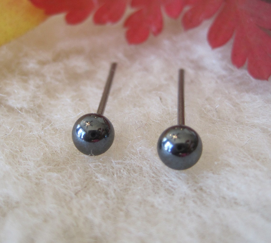 Titanium Earrings Studs / Nickel Free Earrings / Allergy Free Etsy