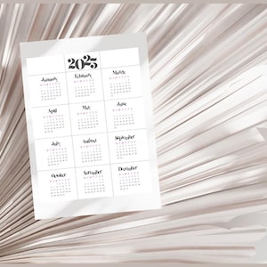2025 Minimalist Wall Calendar | Monthly Planner | Modern Design for Home or Office