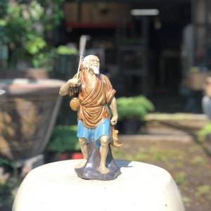 Shiwan Standing Fisherman Figurine w/ Free Shipping!