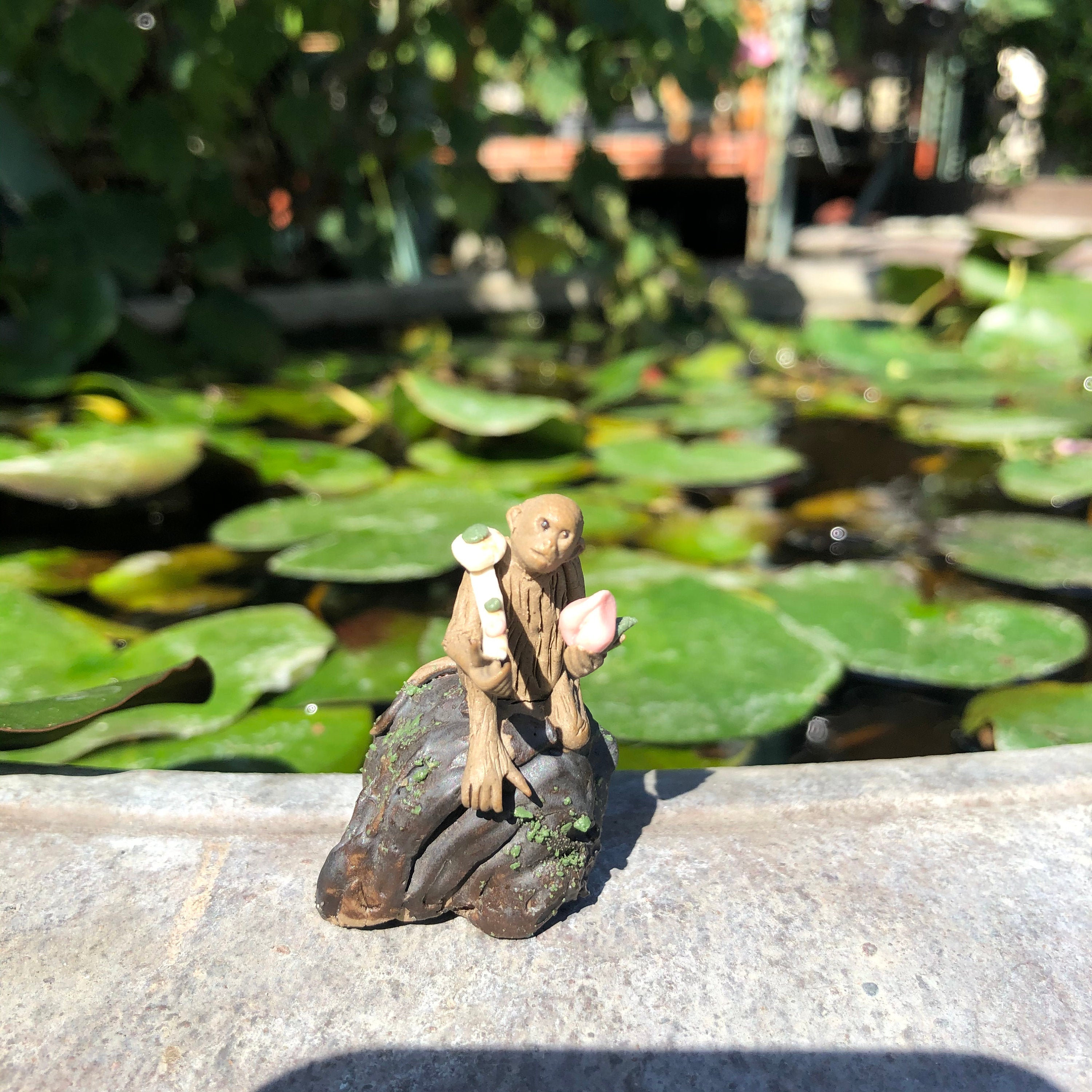 Bonsaï Miniature Bouquets De Maison De Poupée, Argile + Fer + Céramique