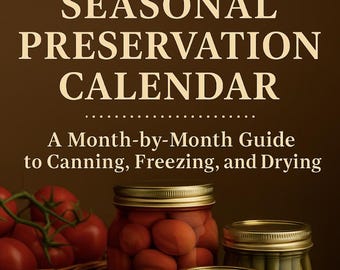 Food Preservation Calendar: Canning, Freezing & Drying Guide (PDF Download)