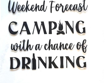 Vinyl decals, Camping enthusiast, camper Sticker, Camping decal, Vinyl decal, Car Window decal, RV Vinyl decal, Laptop decal gift for camper