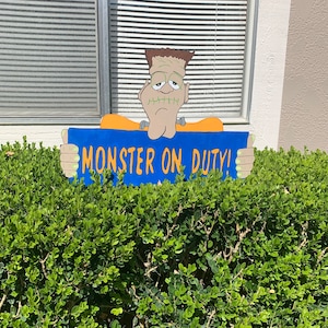 Halloween Frankenstein yard decoration, outside decor, cute frankenstein