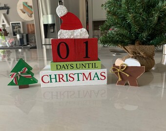 Christmas count down, Santa hat, manger, Tree Christmas Decoration