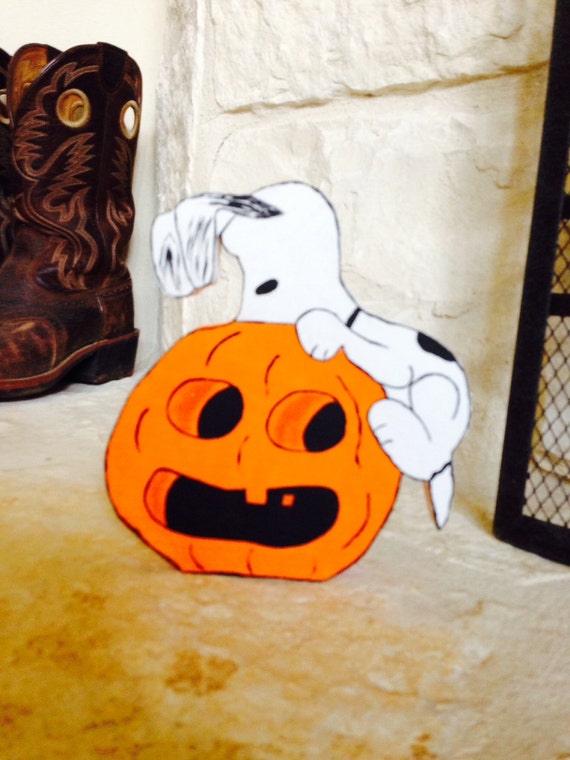 Snoopy Halloween Decoration Pumpkin Fall Seasonal Table Etsy