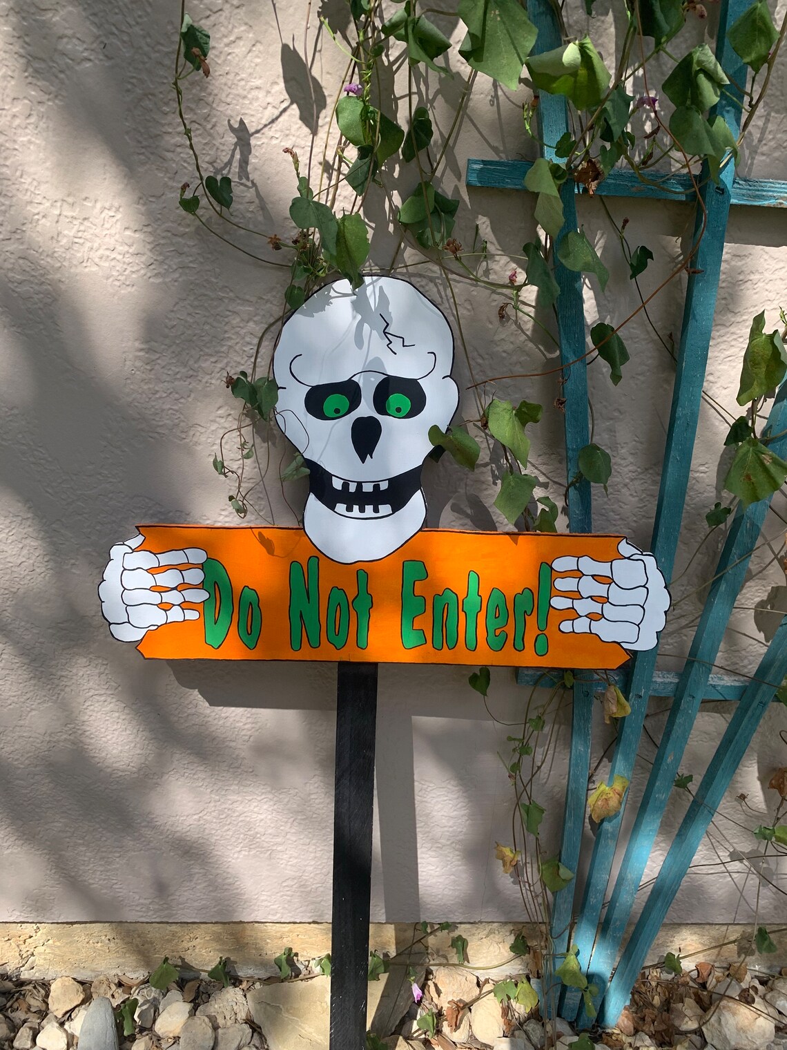 Halloween Skeleton Yard Decor: Spooky Outdoor Sign, Halloween ...