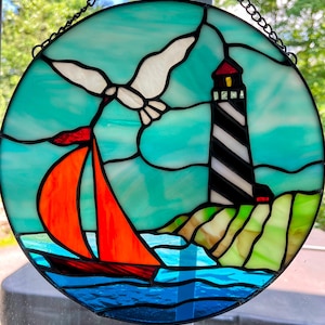 A stained glass ocean view