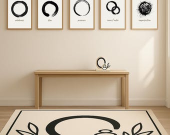 Set of 5 Soft Zen Prints | Japandi Gallery Wall | Printable Stoic Art Bundle | Beige Minimalist Decor | Firat Sami Art