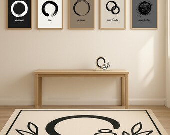 Set of 5 Zen Prints | Stoic Philosophy Gallery Wall | Printable Art Bundle | High-Contrast Minimalist Decor | Firat Sami Art
