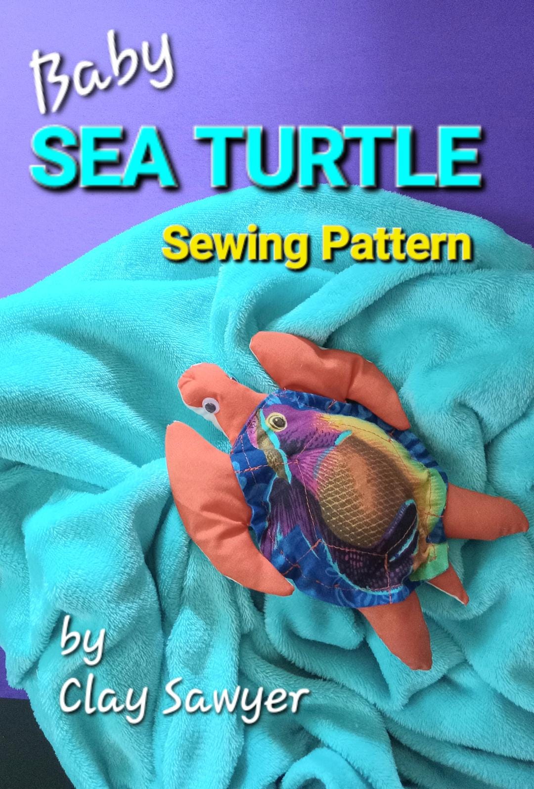 Baby 7 Inch Sea Turtle Stuffed Animal Sewing Pattern Digital Download ...