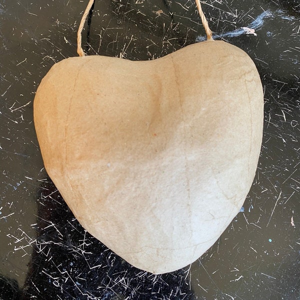 Paper Mache heart Heart ornament