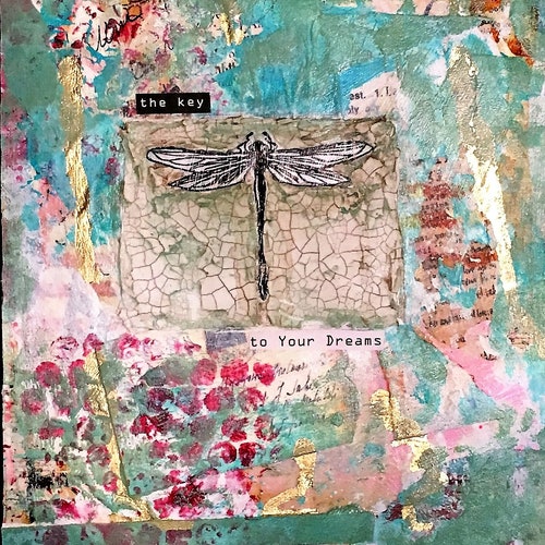 Original Mixed Media Art Collage Framed and Matted Air Etsy