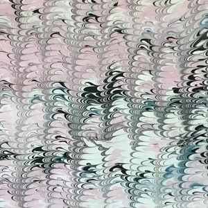 Hand Marbled Paper Sheet #403
