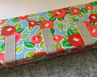 French Link stitched blank book/journal  -  floral paper wrappers - FL31