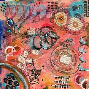 Collage art, mixed media, original titled &quot;Play&quot;