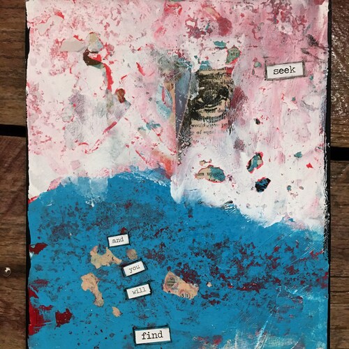 Original Mixed Media Art Collage Framed and Matted Air Etsy