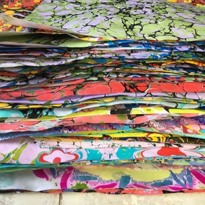 ARTIST CHOICE- 3 sheets of hand marbled  papers