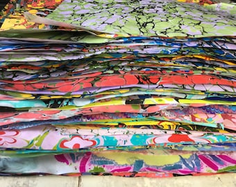 ARTIST CHOICE- 3 sheets of hand marbled  papers