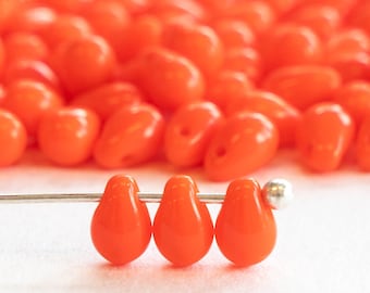 Craftdady - Perline in vetro arancione scuro, 4 mm, 6/0 opaco, per braccialetti fai da te, collane, portachiavi, gioielli, circa 495 pezzi