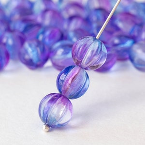 Blue Luster Glass Seed Beads 40 Grams 2mm Round 1mm Hole SB0002 