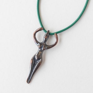 Mykonos Goddess Pendant - Antique Copper - Jewelry Supplies - 48mm - 2 Inches Tall - 1 or 5