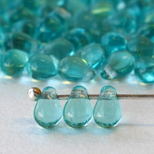 6x4mm Teardrop Beads Czech Glass Beads Jewelry Making Supply 4x6mm