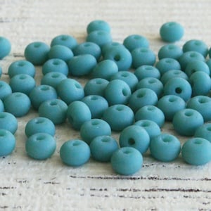 16 Inches - 3x4mm Rondelle Beads For Jewelry Making Supply - Rondelle Spacer - Opaque Turquoise