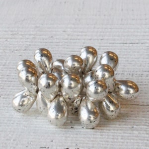 5x7mm and 6x9mm Teardrop Beads For Jewelry Making Czech Glass Beads Smooth drop 7x5mm Antique Silver50 bead Smooth Briolette Beads image 1