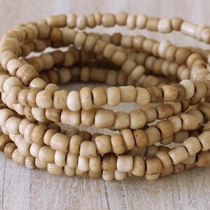 Rustic Indonesian Seed Beads For Jewelry Making Large Seed Beads Matte Seed Beads Indonesian Glass Boho Seed Beads Sand Choose image 5