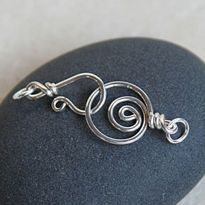 Handmade Sterling Silver Clasp Spiral Clasp For Jewelry Making - Handmade Findings - Necklace Clasp