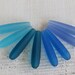 Long Drill Sea Glass Teardrop Beads For Jewelry Making - Cultured Sea Glass Jewelry Supplies - Frosted Glass Beads - 38mm (8 or 16 beads)