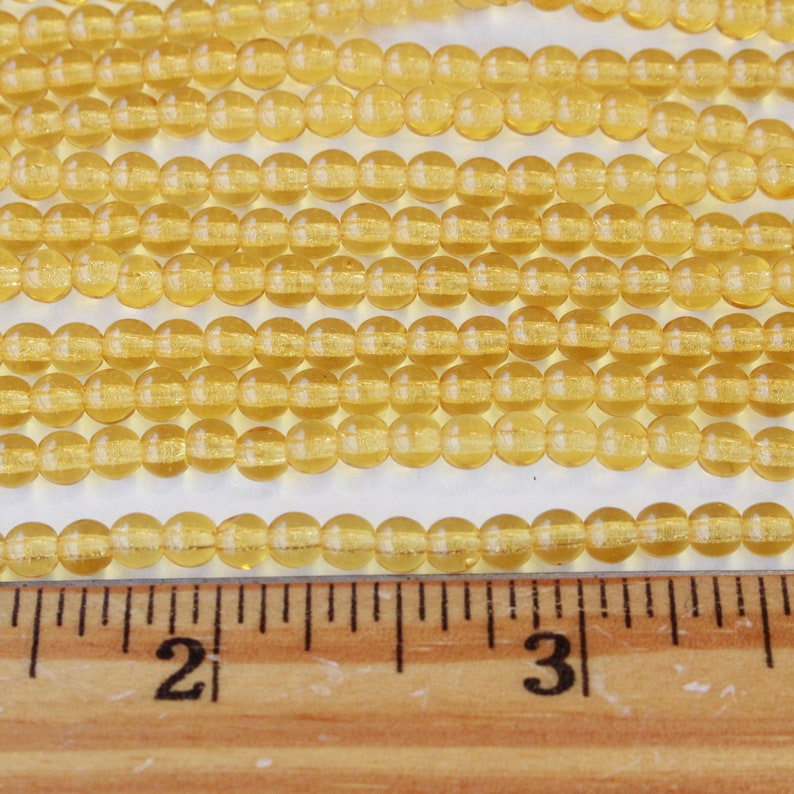 100 4mm Round Glass Beads Czech Glass Beads For Jewelry Making Matte Topaz Glass Beads 100 Beads image 5