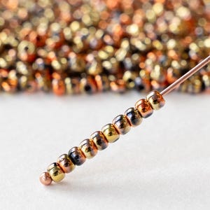 8/0 Glass Seed Beads- Czech Glass Beads - Metallic Mix - 22 Grams