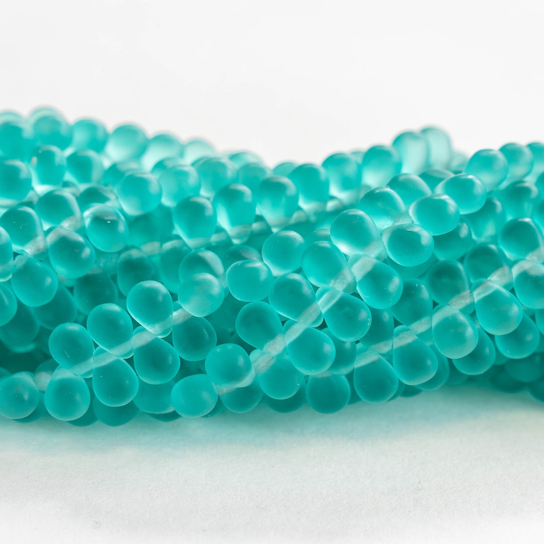 200 Perles En Verre En Forme De Larme - Vert Citron - Taille 12x8 Mm - Trou 1 Mm - Pour Bijoux DIY (Colliers, Bracelets, Boucles D'Oreilles)